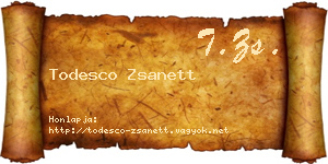 Todesco Zsanett névjegykártya